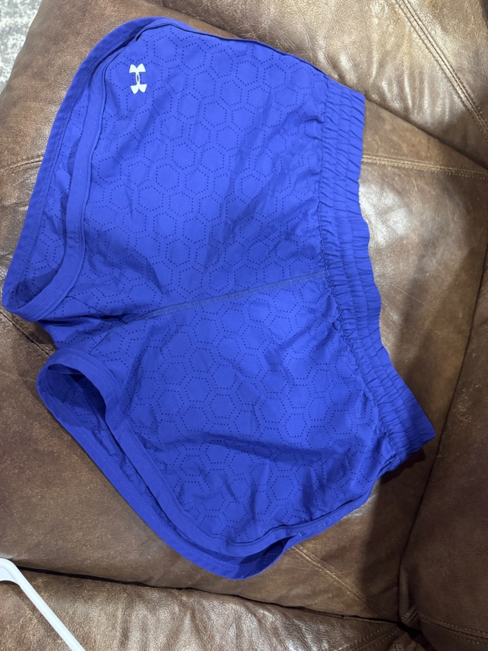 Under Armour Purple-Blue Perforated Running Shorts